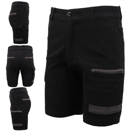 mens-cargo-cotton-drill-work-shorts-upf-50-13-pockets-tradies-workwear-trousers