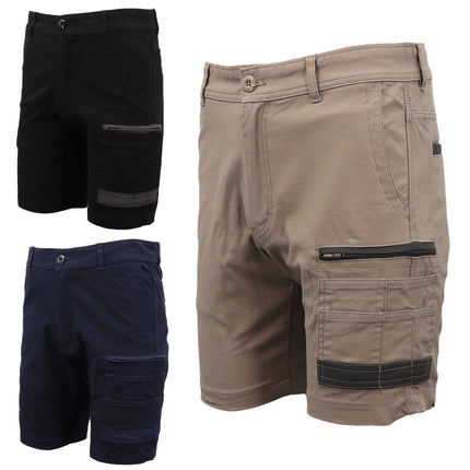 mens-cargo-cotton-drill-work-shorts-upf-50-13-pockets-tradies-workwear-trousers