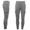 Men's Cargo Fleece Track Pants 5 Pockets Casual Trackies Trousers w Elastic Hem - Dark Grey