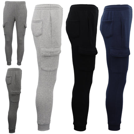 mens-cargo-fleece-track-pants-6-pockets-casual-trackies-trousers-w-elastic-hem