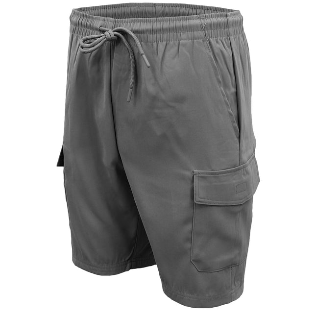 mens-cargo-shorts-4-pockets-cascual-work-trousers-active-pants-elastic-waist