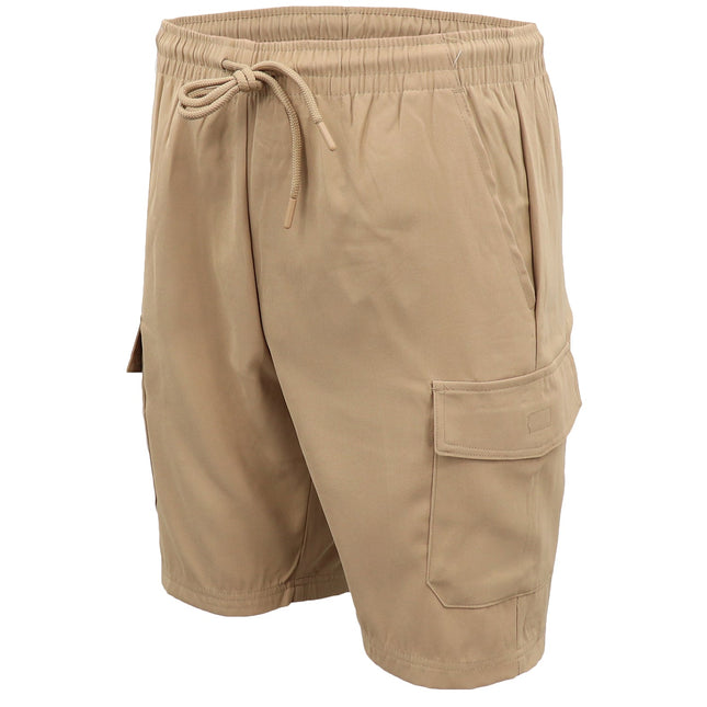 mens-cargo-shorts-4-pockets-cascual-work-trousers-active-pants-elastic-waist