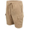 Men's Cargo Shorts 4 Pockets Cascual Work Trousers Active Pants Elastic Waist - Khaki