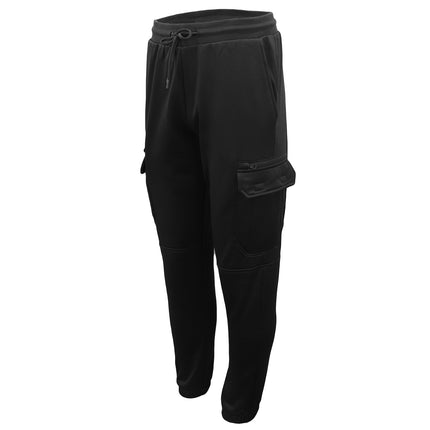 Men's Fleece-Lined Cargo Work Pants, Black