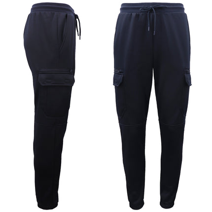 Men's Fleece-Lined Cargo Work Pants, Navy