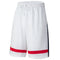 Men's Casual Sweat Shorts w Stripe Drawstring Pockets Elastic Waist Sports Pants - White