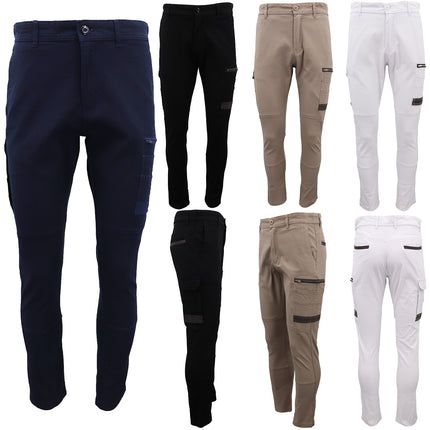 men's-cotton-drill-cargo-work-pants-upf-50-13-pockets-tradies-workwear-trousers