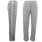 Men's Fleece Lined Casual Sports Track Striped Sweat Pants Trousers Gym Trackies - Light Grey w White Stripes