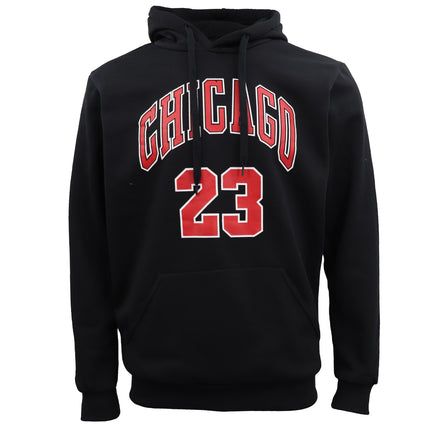 Men's Black Fleece Pullover Hoodie Jacket Sports Jumper Jersey Chicago 23