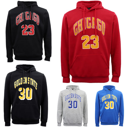 Men's Fleece Pullover Hoodie Jacket Red Sports Jumper Jersey Chicago 23 Print
