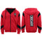 Mens Fleece Sherpa Fur Hooded Thick Winter Jacket Chicago 23 Michael Jordan Coat - Red