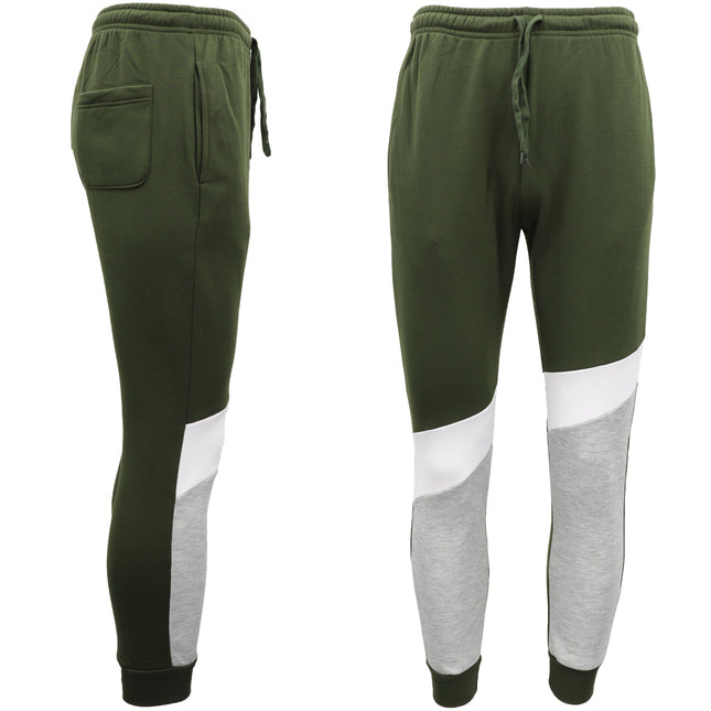 mens-fleece-track-pants-joggers-sweat-trousers-cuffed-hem-elastic-sport-trackies