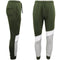 Mens Fleece Track Pants Joggers Sweat Trousers Cuffed Hem Elastic Sport Trackies - Olive