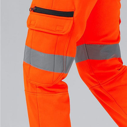 mens-hi-vis-fleece-pants-reflective-tapes-cargo-workwear-safety-track-trousers