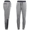 Mens Joggers Trousers Gym Sport Casual Sweat Track Pants Cuffed Hem w Zip Pocket - Light Grey