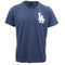 Men's Los Angeles T Shirt Basic Tee Tops LA Dodgers Baseball Gym Cool Dry Jersey - Blue