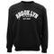 Men's Black Oversized Brooklyn Fleece Pullover Jumper Unisex Sweatshirt