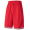 Men's Plain Basic Basketball Sports Shorts Gym Jogging Board Sweat Casual Pants - Red