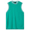 Mens Plain Basketball Jersey Gym Sports Basic Blank Sleeveless T Shirt Vest Tops - Green