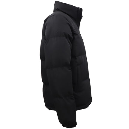 Black Thick Puffer Jacket for Men - Fur Lined Heavy Puffy Winter Coat