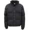 Men's Black Heavy Puffer Jacket - Fur Lined Winter Coat with Zip Pockets