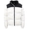 Men's Thick White & Black Fur-Lined Puffer Jacket - Heavy Winter Zip Coat