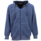 Men's Thick Winter Sherpa Fur Zip Up Hoodie Coat Jumper Hooded Jacket Sweater - Blue