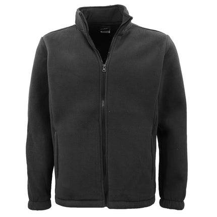 Mens Thick Zip Up Jumper w Sherpa Fur Lined Sweatshirt Winter Unisex Jacket Coat - Black