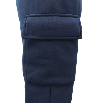 Men's Navy Fleece Cargo Pants - Cargo Pocket