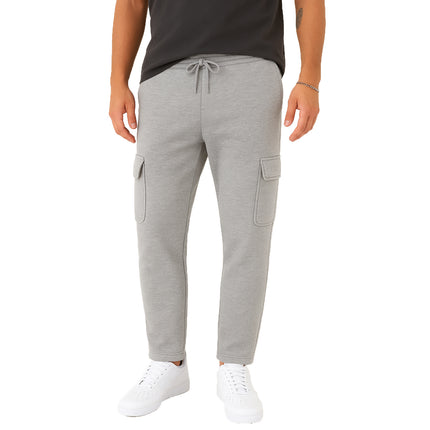 Men’s Grey Fleece Cargo Pants | Soft, Practical & Everyday Essential