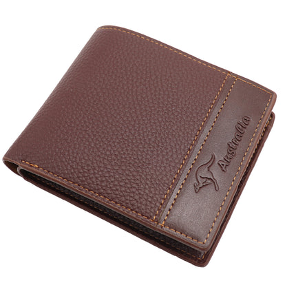 Mens Wallet Australian Kangaroo Faux Leather Bifold Souvenir Gift Coin Card Holder