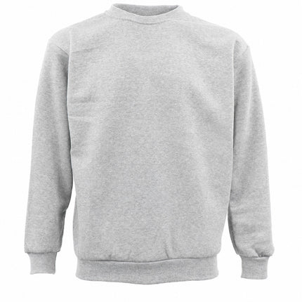 Unisex Plain Pullover Fleece Jumper - Light Grey