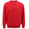 New Adult Unisex Plain Pullover Fleece Jumper Mens Long Sleeve Crew Neck Sweater - Red