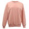 New Adult Unisex Plain Pullover Fleece Jumper Mens Long Sleeve Crew Neck Sweater - Wash Pink