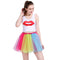 New Adults Tulle Tutu Skirt Dressup Party Costume Ballet Womens Girls Dance Wear - Rainbow_F