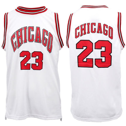 New Men's Basketball Jersey Sports T Shirt Tee Vest Tops Gym Chicago Los Angeles - White - Chicago 23