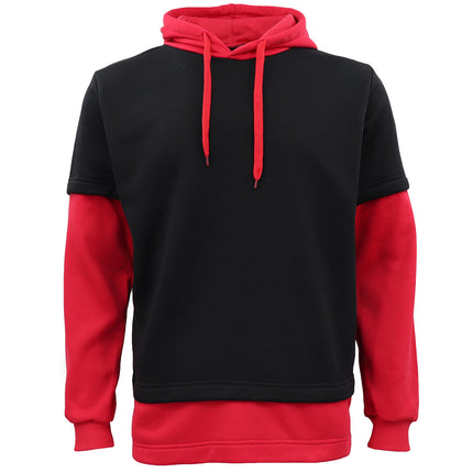 new-mens-fleece-2-in-1-two-tone-hoodie-pullover-jumper-casual-jacket-sweatshirt