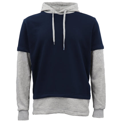 new-mens-fleece-2-in-1-two-tone-hoodie-pullover-jumper-casual-jacket-sweatshirt