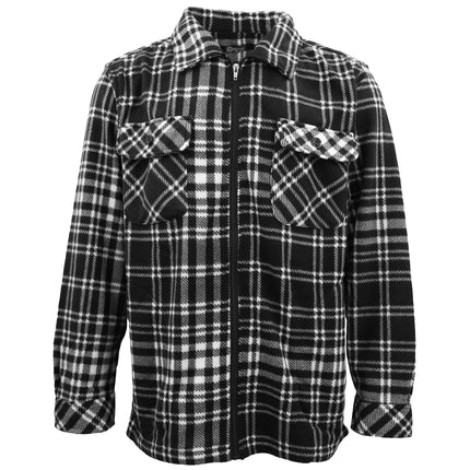 new-mens-long-sleeve-flannelette-shirt-premium-check-flannel-polar-fleece-jacket