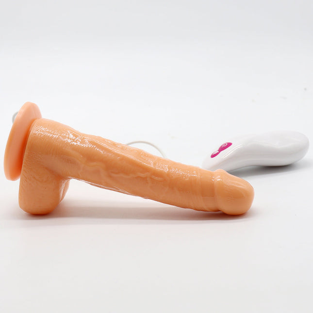 New USB Rechargeable Heating Vibrator Vibrating Dildo Dong Realistic Penis Cock - Zmart Australia