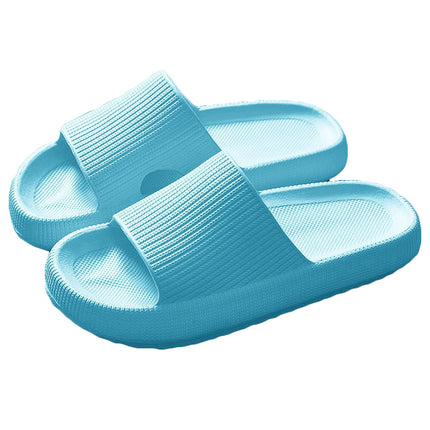 Pillow Slides Sandals Non-Slip Ultra Soft Slippers Cloud Shower EVA Home Shoes - Blue