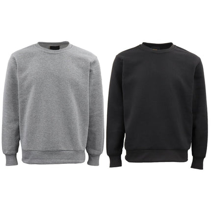 unisex-mens-plain-pullover-fleece-jumper-long-sleeve-crew-neck-sweater-jacket