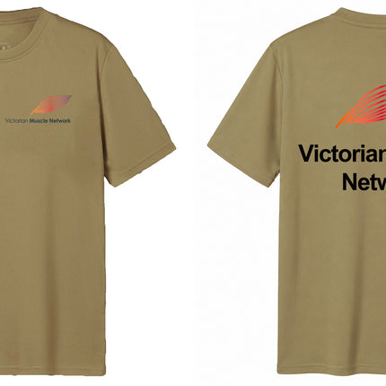 Victorian Muscle Network Copper cotton T-shirt with front left chest and back logos