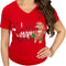 Womens 100% Cotton Christmas T Shirts Adults Ladies V-Neck Casual Tee Decoration - All I Want For Christmas