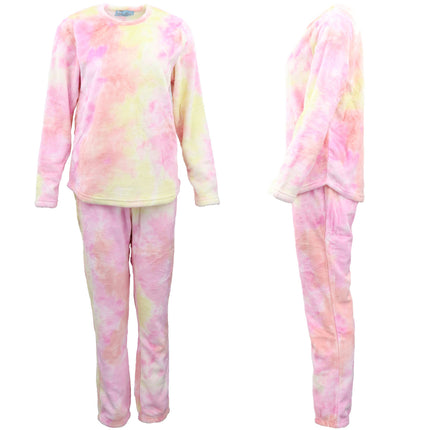 womens-supersoft-2pcs-plush-fleece-pyjama-pajamas-set-top-pants-winter-sleepwear