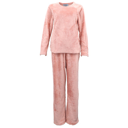 womens-supersoft-2pcs-plush-fleece-pyjama-pajamas-set-top-pants-winter-sleepwear